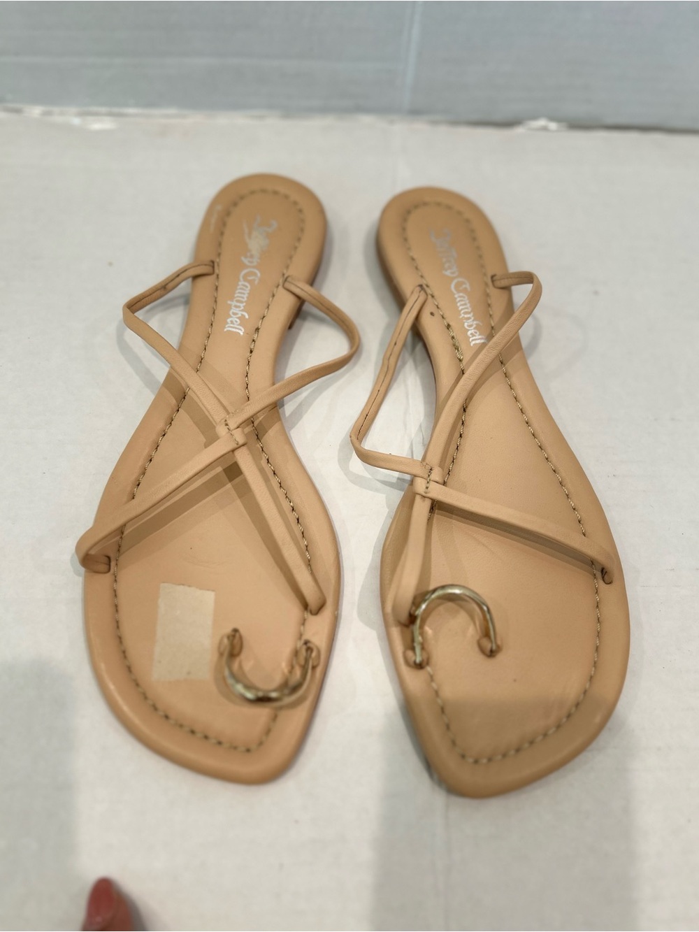 Jeffrey Campbell Pacifico Slide Sandal Nude Strappy Toe Ring Sandals Minimalist
